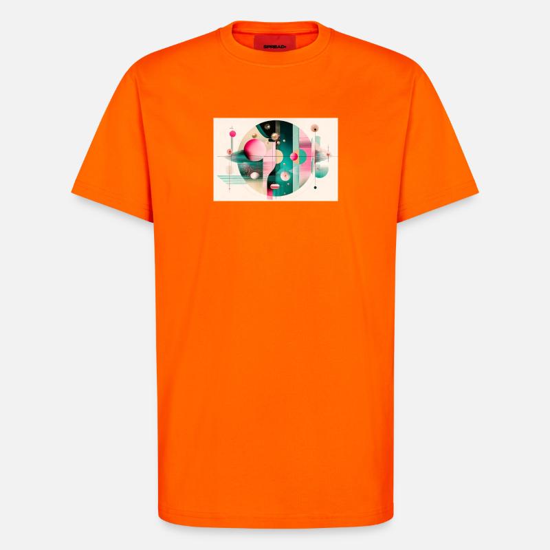 Abstrakte Komposition mit Farbflug - T-Shirt - made by SPREAD - SUNSET ORANGE