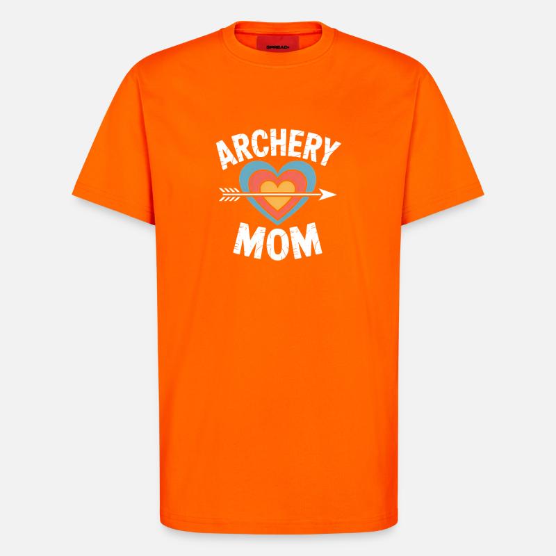Bogenschießen Spruch Mutter Bogenschießen Geschenk - T-Shirt - made by SPREAD - SUNSET ORANGE