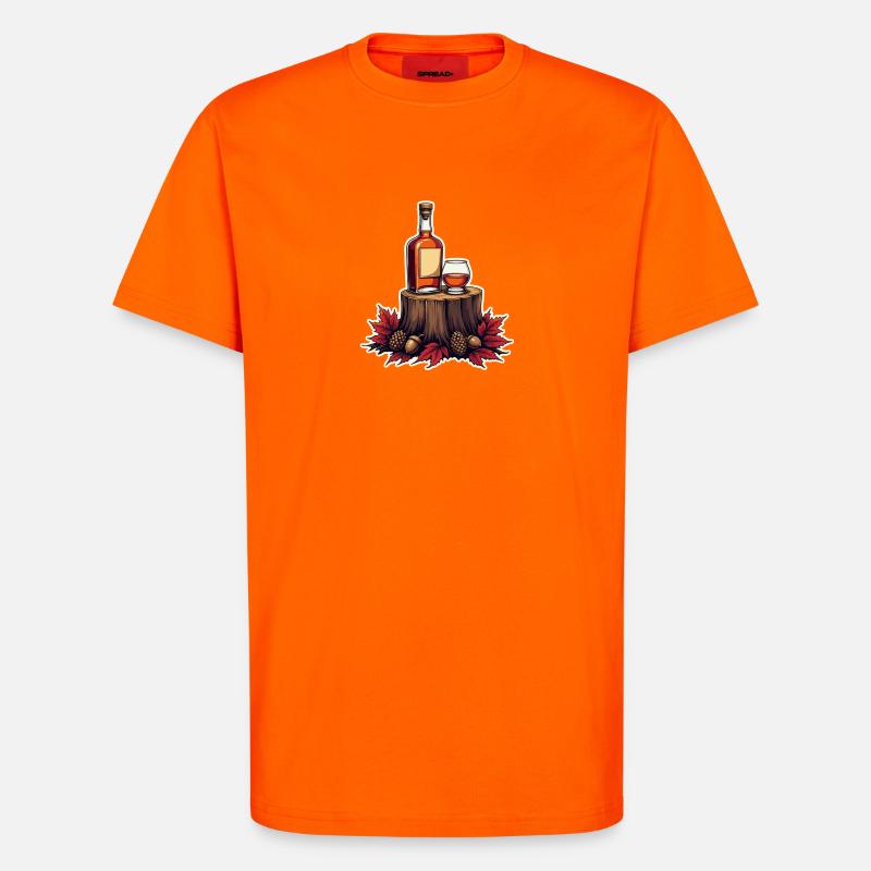 Herbstwhisky auf Stump - T-Shirt - made by SPREAD - SUNSET ORANGE