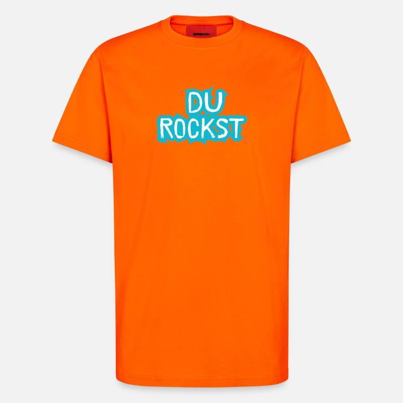 Du Rockst Design Geschenkidee - T-Shirt - made by SPREAD - SUNSET ORANGE