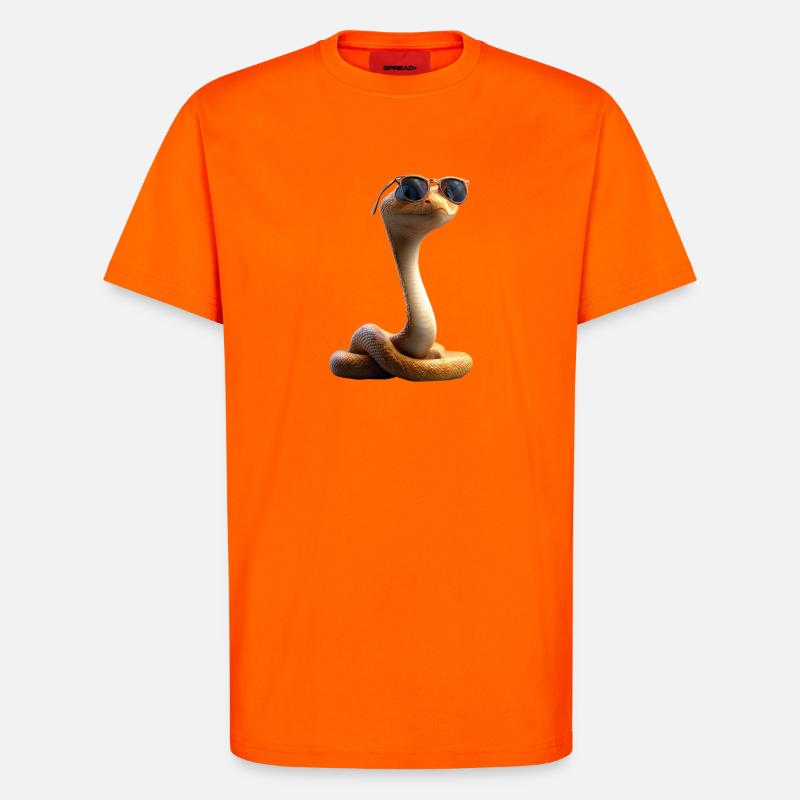 snake, python, cobra, rattlesnake, snakes - T-Shirt - made by SPREAD - SUNSET ORANGE