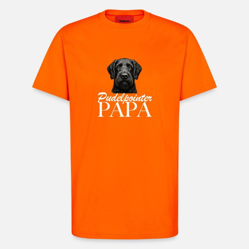 Pudelpointer Papa - T-Shirt - made by SPREAD - SUNSET ORANGE