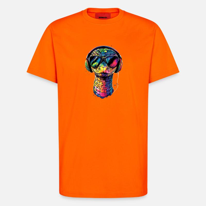 snake, python, cobra, rattlesnake, snakes - T-Shirt - made by SPREAD - SUNSET ORANGE