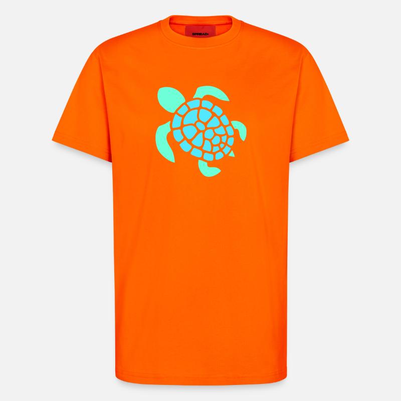 Turtle Logo Turtle Shell Pattern Icon - T-Shirt - made by SPREAD - SUNSET ORANGE