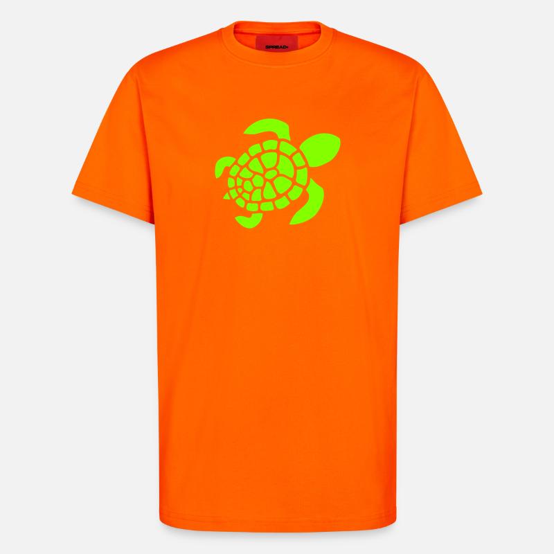 Turtle Logo Turtle Shell Pattern Icon - T-Shirt - made by SPREAD - SUNSET ORANGE