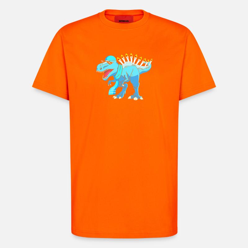 Hanoukka Hanoukka Hanoukka - T-shirt bio décontracté fabriqué en UE - SUNSET ORANGE