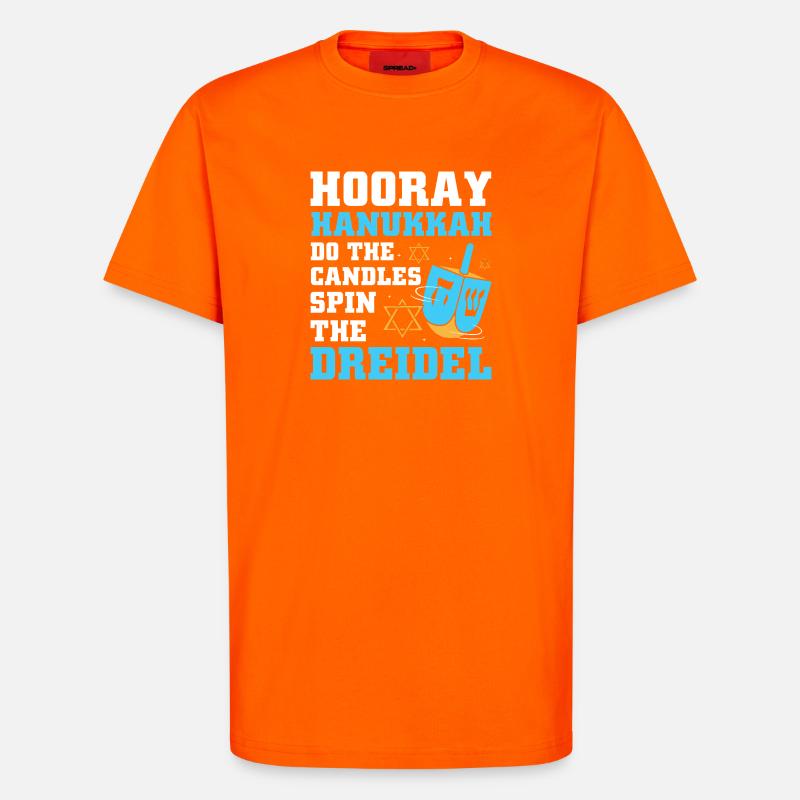 Hanoukka Hanoukka Hanoukka - T-shirt bio décontracté fabriqué en UE - SUNSET ORANGE