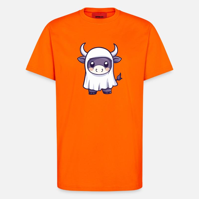 Stier Halloween Geist - T-Shirt - made by SPREAD - SUNSET ORANGE