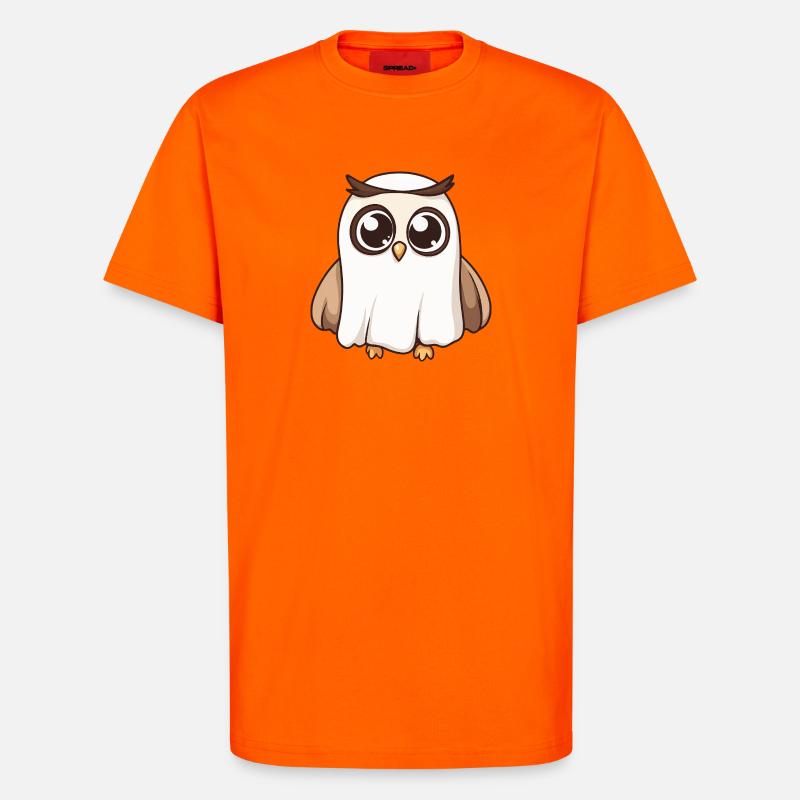Eule Halloween Geist - T-Shirt - made by SPREAD - SUNSET ORANGE