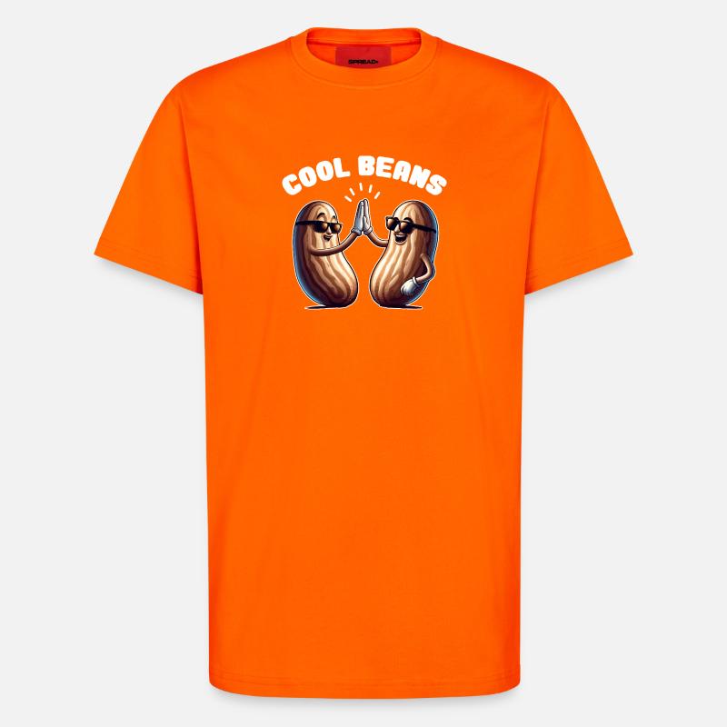 High Five Plug-in-Bohnen - T-Shirt - made by SPREAD - SUNSET ORANGE