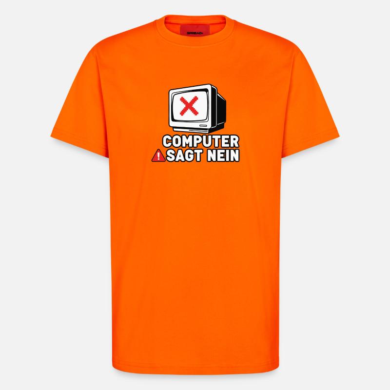 Computer Sagt Nein Retro Pixel - T-Shirt - made by SPREAD - SUNSET ORANGE