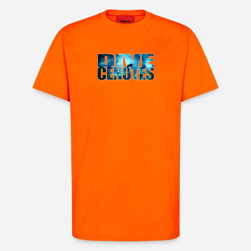 Dive Cenotes - Diving in Cenotes - T-Shirt - made by SPREAD - SUNSET ORANGE