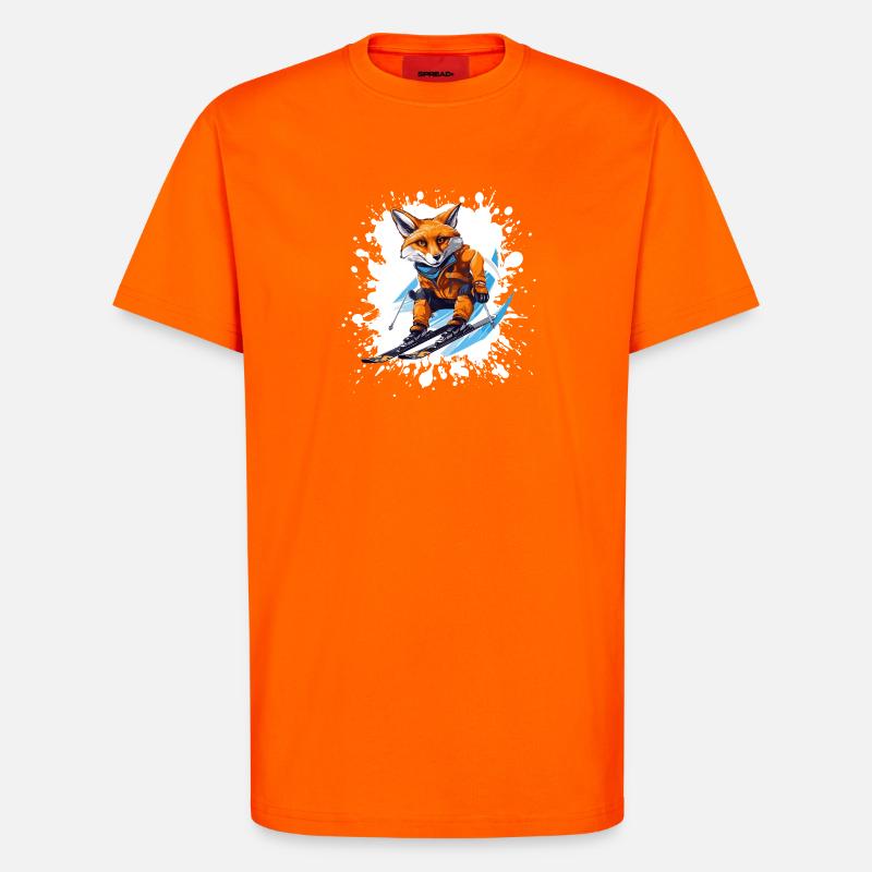 Fuchs Ski Skiing - T-Shirt - made by SPREAD - SUNSET ORANGE