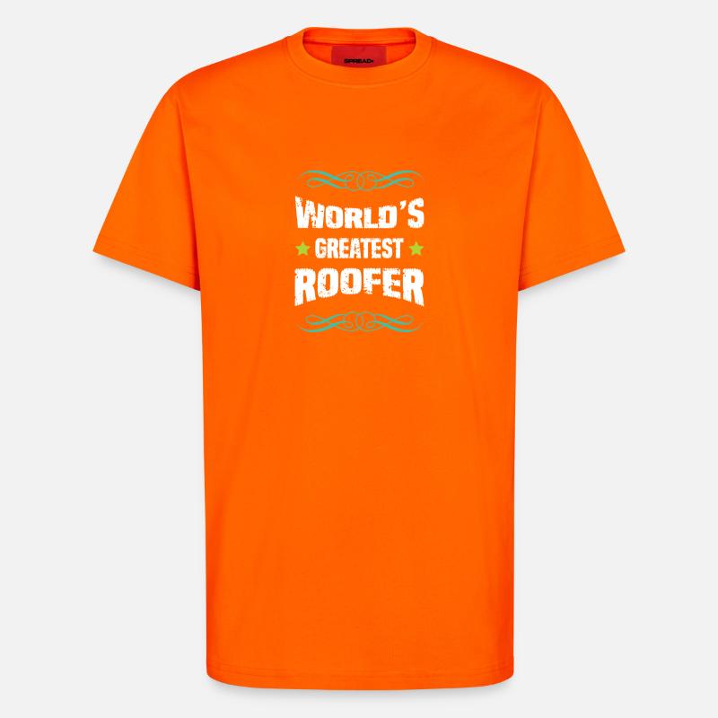 Weltbester Dachdecker - T-Shirt - made by SPREAD - SUNSET ORANGE