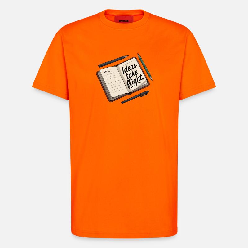 Ideen Take Flight Notizbuch Kunst - T-Shirt - made by SPREAD - SUNSET ORANGE