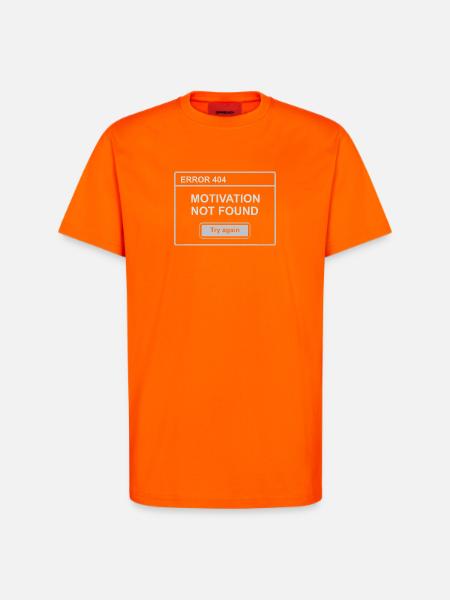 404 – Motivation introuvable - T-shirt bio décontracté fabriqué en UE - SUNSET ORANGE