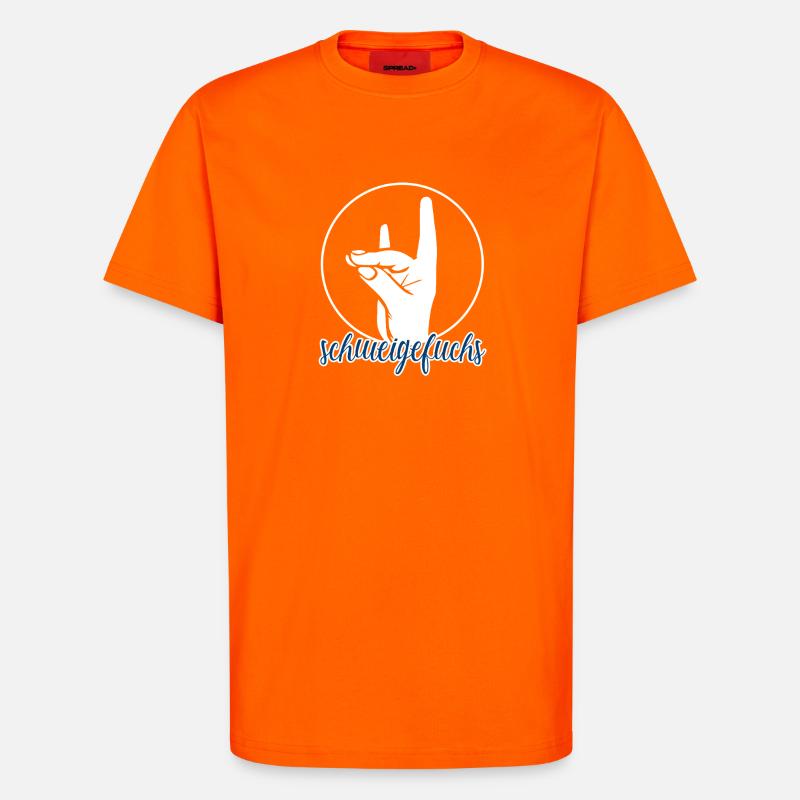 Schweigefuchs Lehrer Grundschule Kindergarten - T-Shirt - made by SPREAD - SUNSET ORANGE