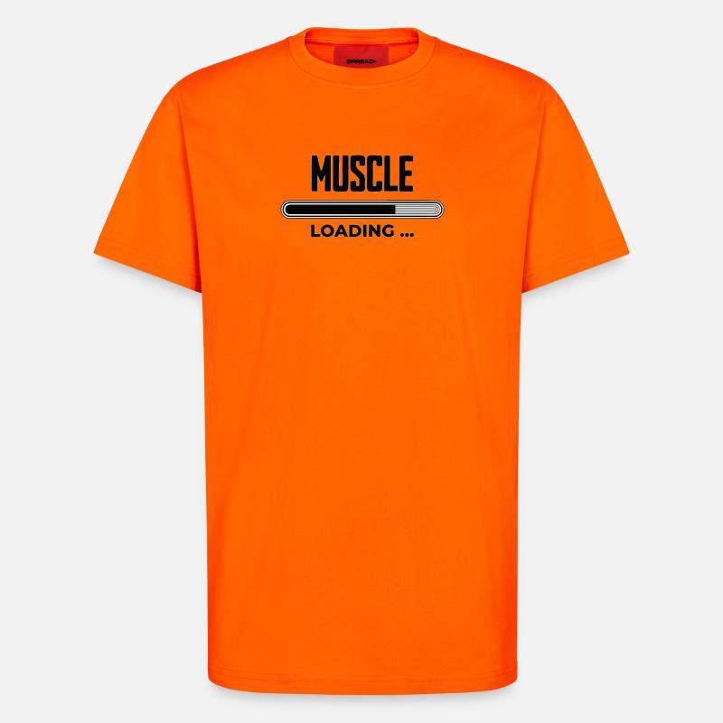 Muscle Loading Progress - T-Shirt - made by SPREAD - SUNSET ORANGE