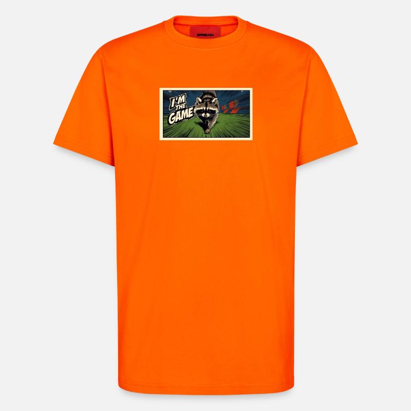 Ich bin das Game Waschbär - T-Shirt - made by SPREAD - SUNSET ORANGE
