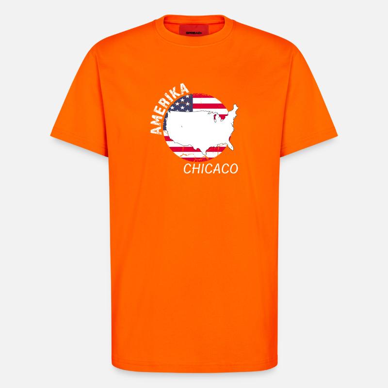 Chicaco - T-Shirt - made by SPREAD - SUNSET ORANGE