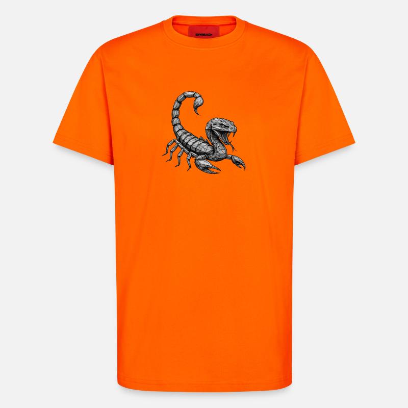 Geometric Scorpion Polygon - T-Shirt - made by SPREAD - SUNSET ORANGE