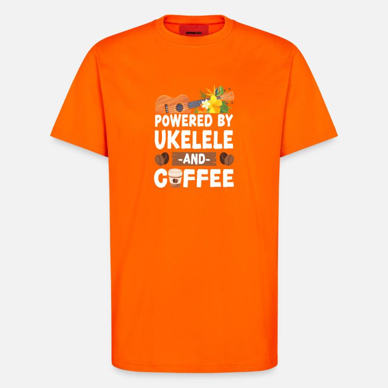 Hawaiian Ukulele Uke Coffee - T-Shirt - made by SPREAD - SUNSET ORANGE