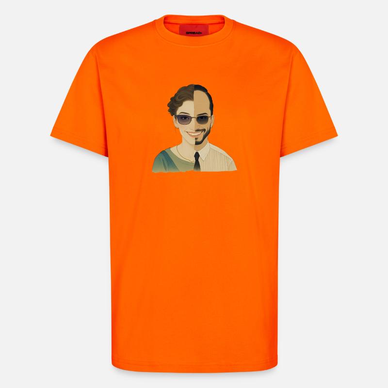 WIR SIND EINS – nette Menschen - T-Shirt - made by SPREAD - SUNSET ORANGE