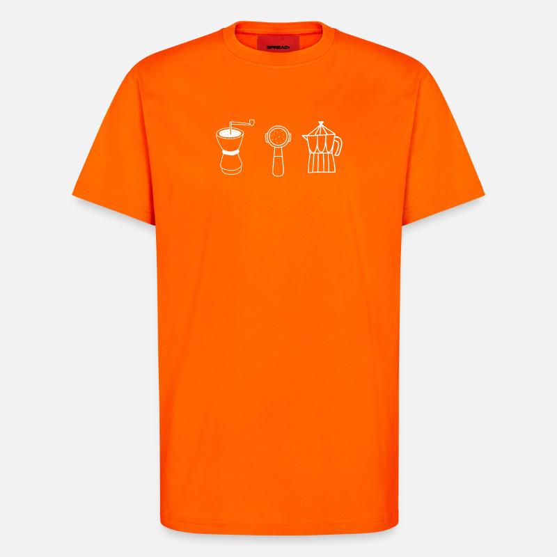 Coffee evolution - T-Shirt - made by SPREAD - SUNSET ORANGE