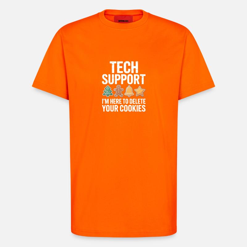 Tech Support Cookie Cleanup - T-Shirt - made by SPREAD - SUNSET ORANGE