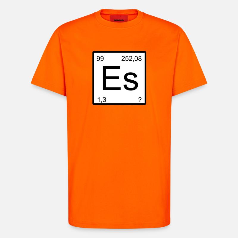 It Element Style: Minimal Science Look - T-Shirt - made by SPREAD - SUNSET ORANGE
