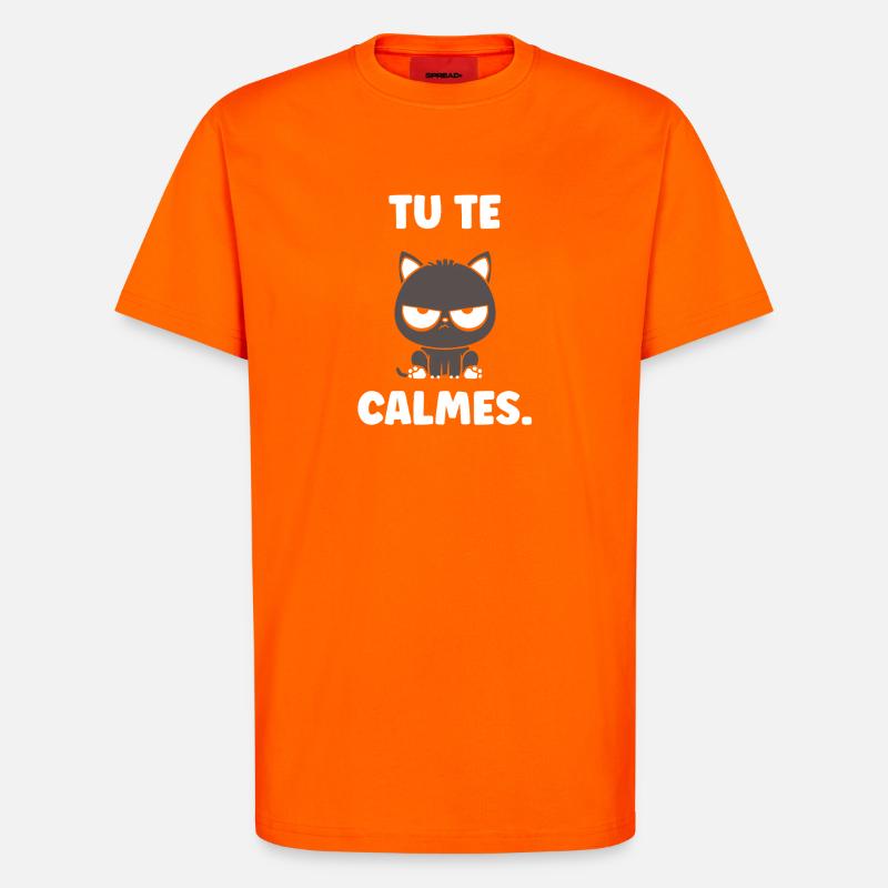 Grumpy Kitten: Beruhig dich - T-Shirt - made by SPREAD - SUNSET ORANGE