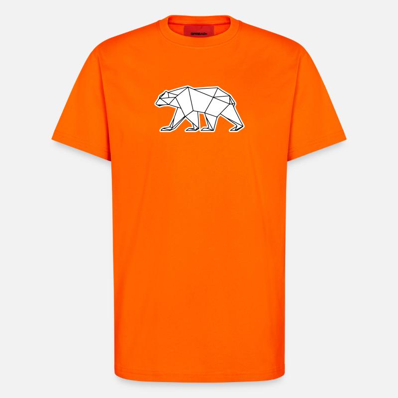 Polar Bär Polygon Eisbär Symbol - T-Shirt - made by SPREAD - SUNSET ORANGE
