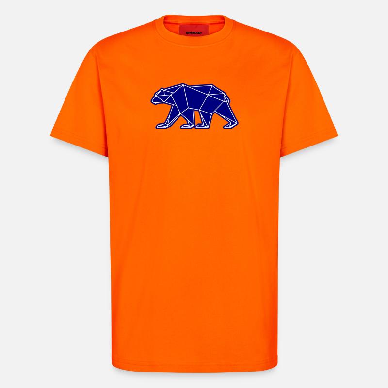 Eisbär Polar Bär Polygon Symbol - T-Shirt - made by SPREAD - SUNSET ORANGE