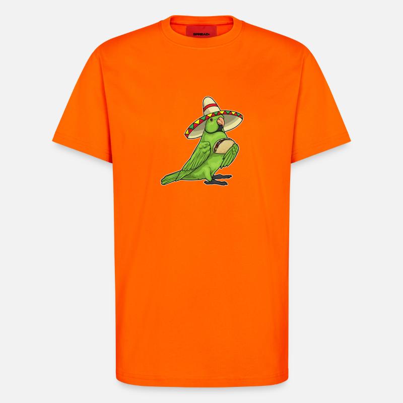 Papagei Taco - T-Shirt - made by SPREAD - SUNSET ORANGE