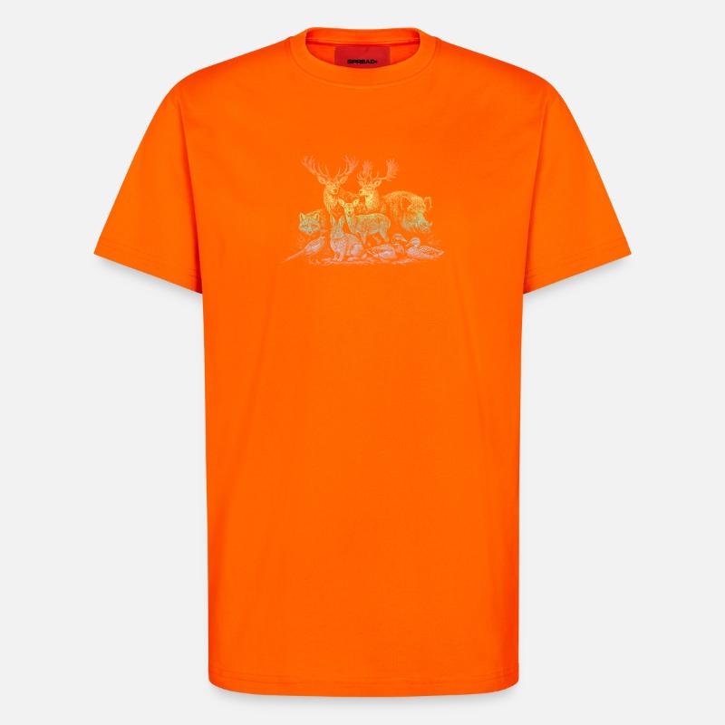 Rehherde im Regenbogen - T-Shirt - made by SPREAD - SUNSET ORANGE