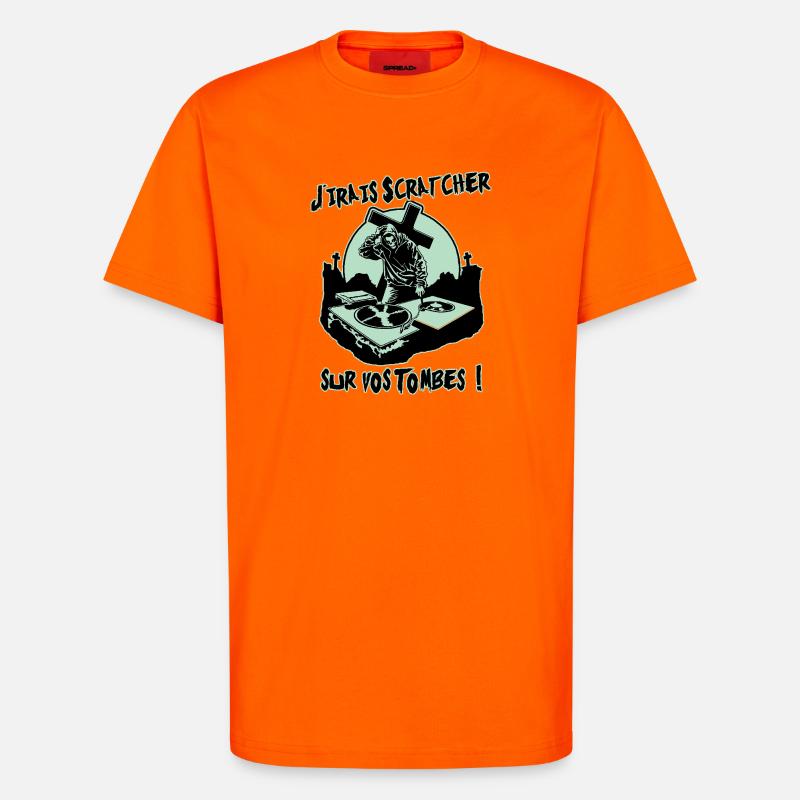 ICH WERDE AUF EURE GRÄBER KRATZEN! - T-Shirt - made by SPREAD - SUNSET ORANGE