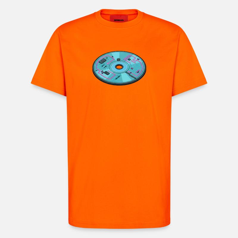Digital Future Computer 90s Retro Design - T-Shirt - made by SPREAD - SUNSET ORANGE