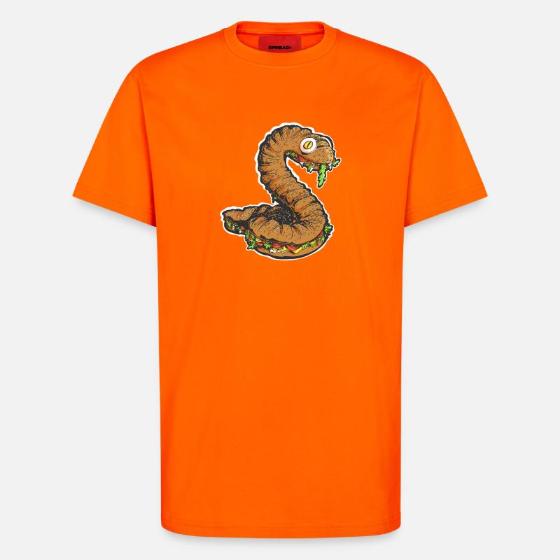 Die naschende Schlange - T-Shirt - made by SPREAD - SUNSET ORANGE