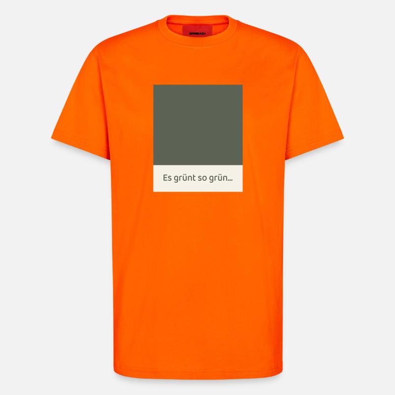 C’est tellement vert – Affiche Modern Fields - T-shirt bio décontracté fabriqué en UE - SUNSET ORANGE