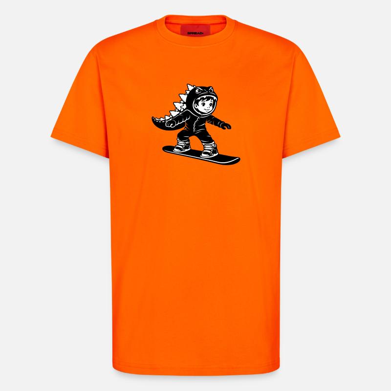 Snowboard Dragon Boy - T-Shirt - made by SPREAD - SUNSET ORANGE