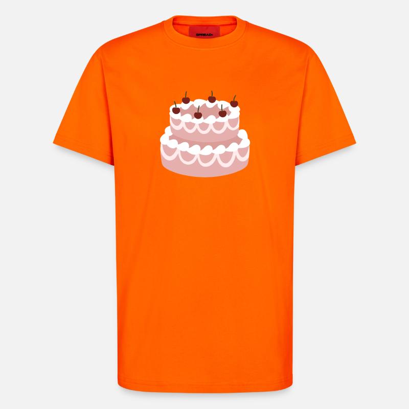 Kirschrosa Schichtkuchen - T-Shirt - made by SPREAD - SUNSET ORANGE