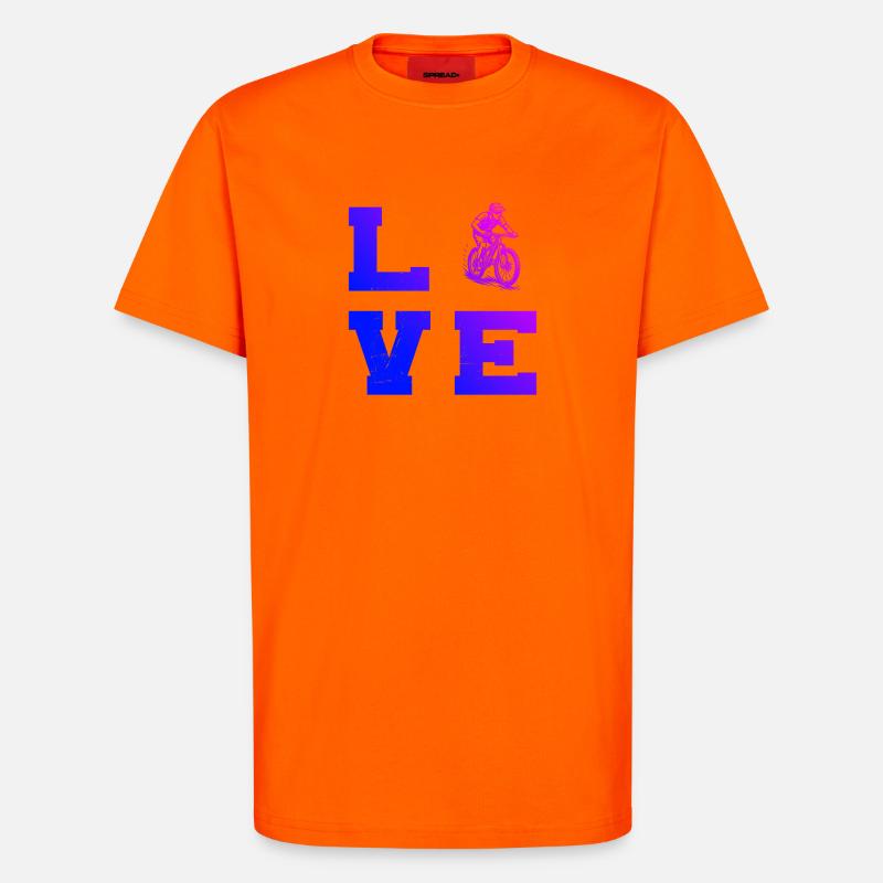 Déclaration directe sur le VTT - T-shirt bio décontracté fabriqué en UE - SUNSET ORANGE