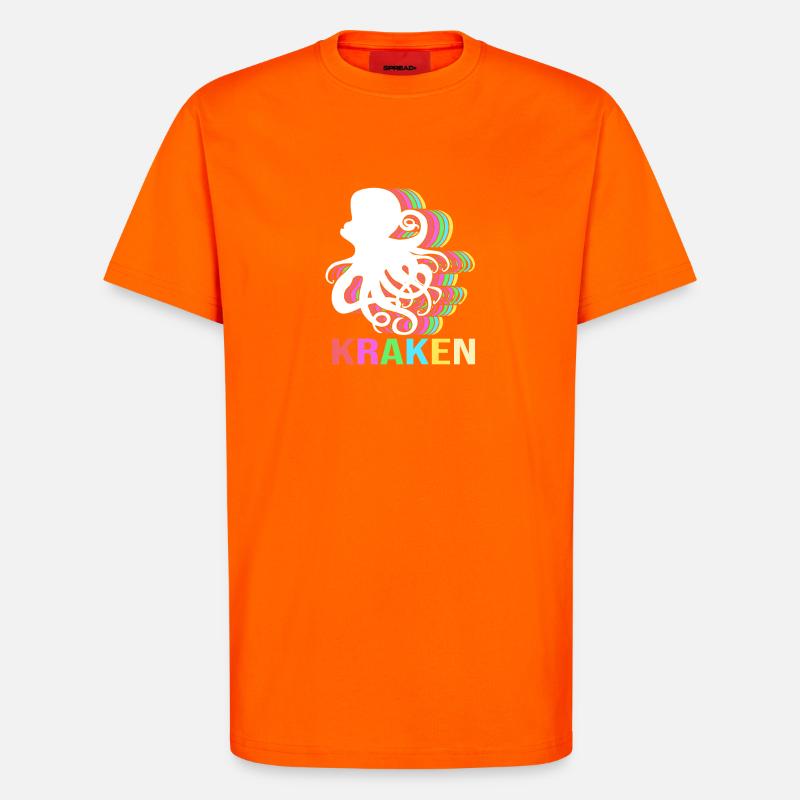 Octopus Octopus Octopus Octopus Octopus - T-Shirt - made by SPREAD - SUNSET ORANGE