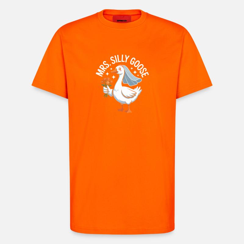 Bridal Goose Logo – MrsSillyGoose - T-Shirt - made by SPREAD - SUNSET ORANGE