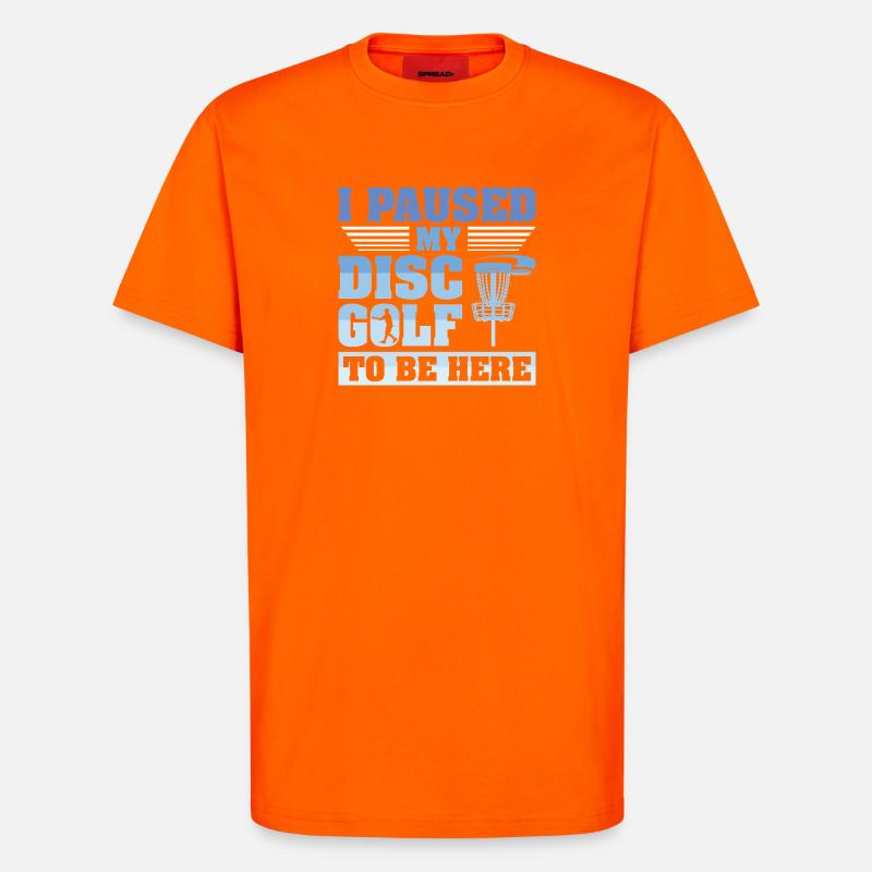 Cadeaux de disc golf Disc Golf - T-shirt bio décontracté fabriqué en UE - SUNSET ORANGE