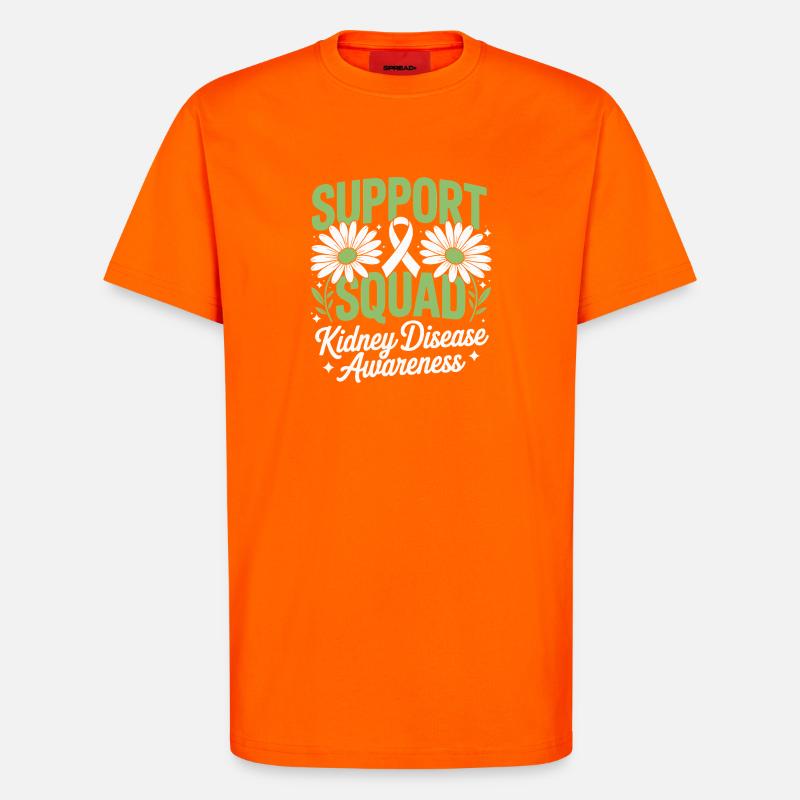 Nierenbewusstsein des Support Squad - T-Shirt - made by SPREAD - SUNSET ORANGE
