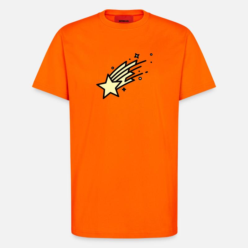 Shooting Star Comet Comic - T-Shirt - made by SPREAD - SUNSET ORANGE