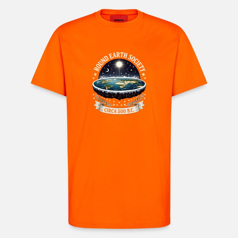 Runde Erde Gesellschaft 500 v.Chr - T-Shirt - made by SPREAD - SUNSET ORANGE