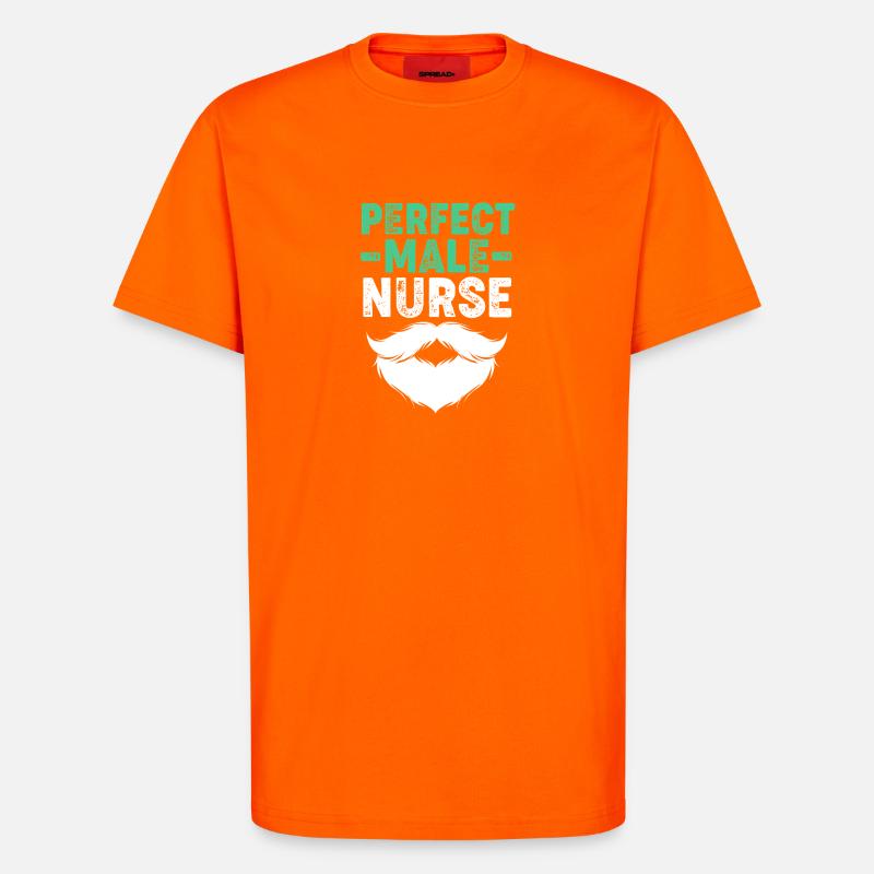 Pfleger Krankenhaus Krankenpfleger Geschenk - T-Shirt - made by SPREAD - SUNSET ORANGE