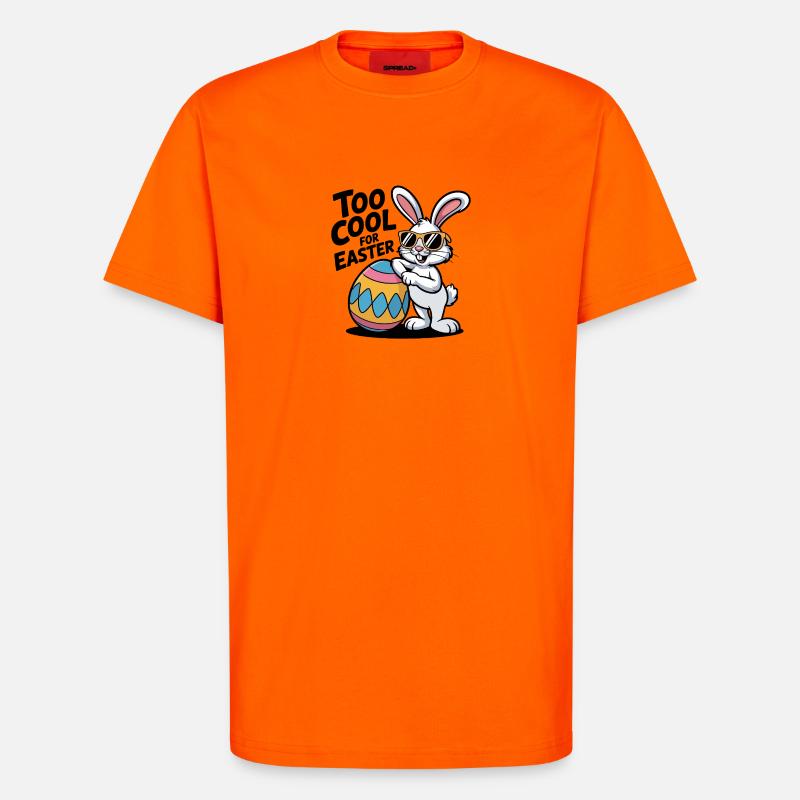 Easter bunny with sunglasses and egg - T-Shirt - made by SPREAD - SUNSET ORANGE